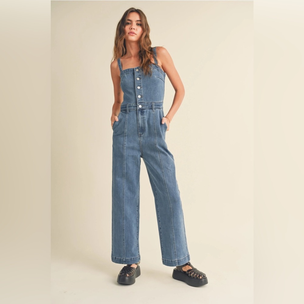 Miou Muse Denim Jumpsuit